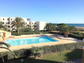 Résidence Les Capitelles à Saint Cyprien avec accès direct plage- Balcon donnant Splendide vue Mer et Piscine